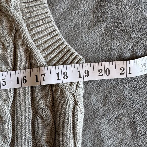 New! Forever 21 Grey Cable Knit Sweater Vest 100% Cotton Ladies Medium - Picture 8 of 10